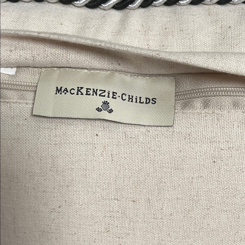 MacKenzie-Childs Cream and Black Pillow size 16 x 16 - Picture 3 of 3